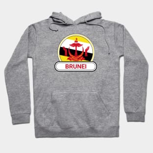 Brunei Country Badge - Brunei Flag Hoodie